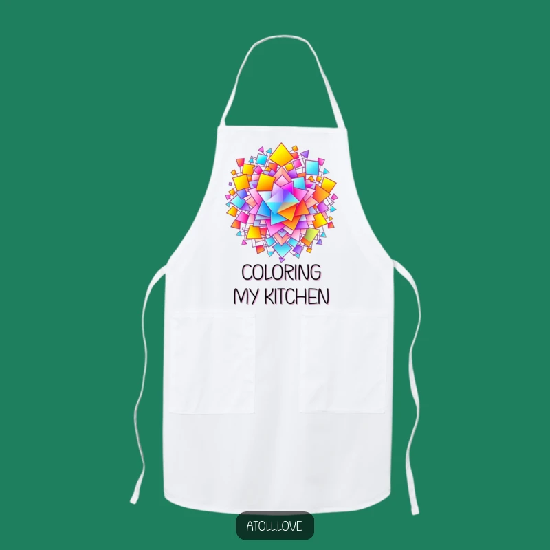 Funny Gradient Network Apron - Chef's Colorful & Artistic Kitchen Essential