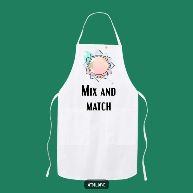 Funny Abstract Apron, Organic Shapes & Geometry, Artistic Kitchen Wear Gift