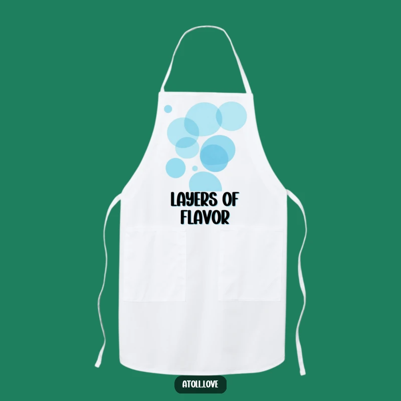 Funny Ocean Circles Apron - Blue Kitchen Art Gift for Artistic Cooks