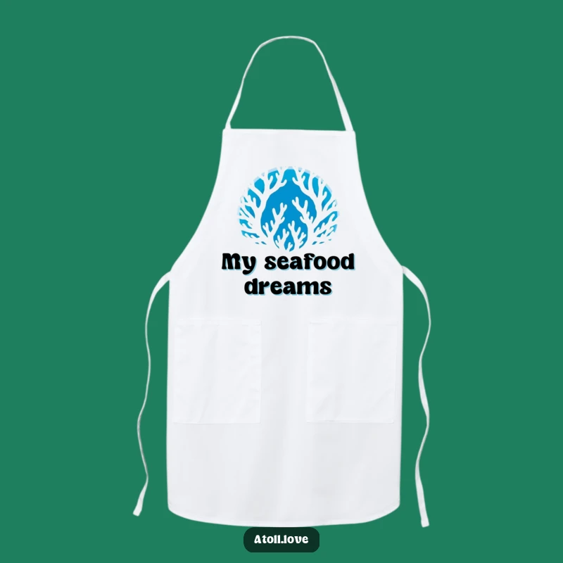 Funny Coral Apron: Ocean Kitchen Style, Chic Funny Gift for Seafood Lovers