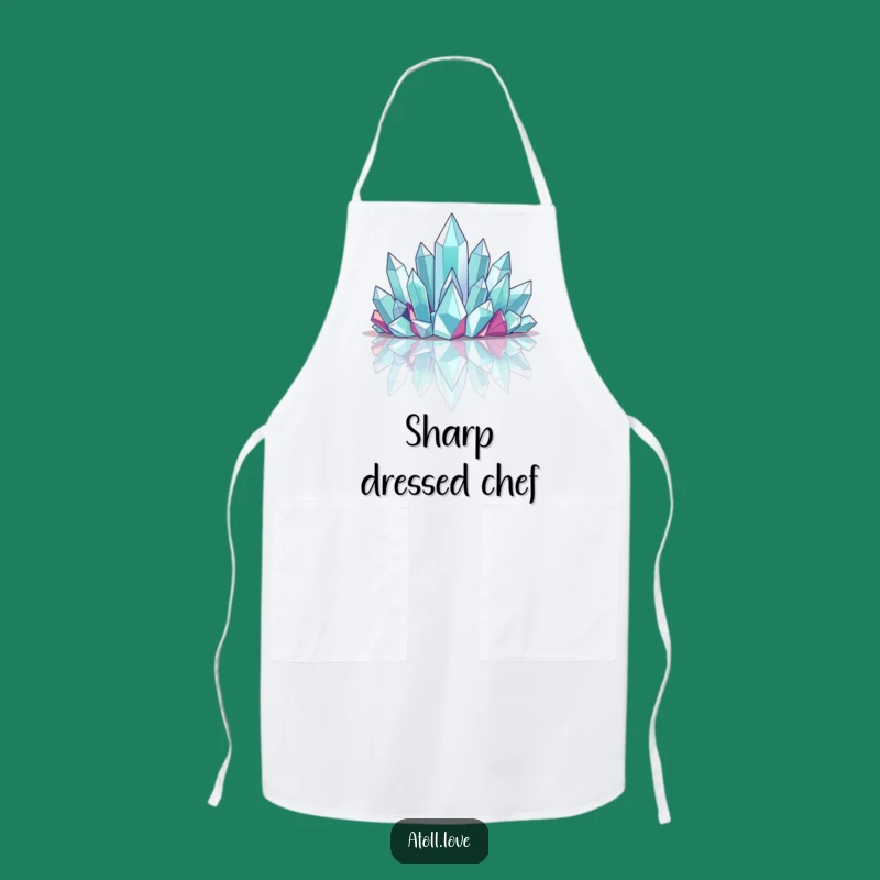 Funny Crystalline Structure Apron - Chef's Geometric Tool & Unique Kitchen Gift