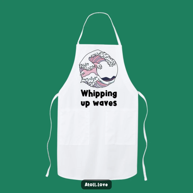 Funny Wave Architecture Apron - Chef's Unique Blend of Style & Function
