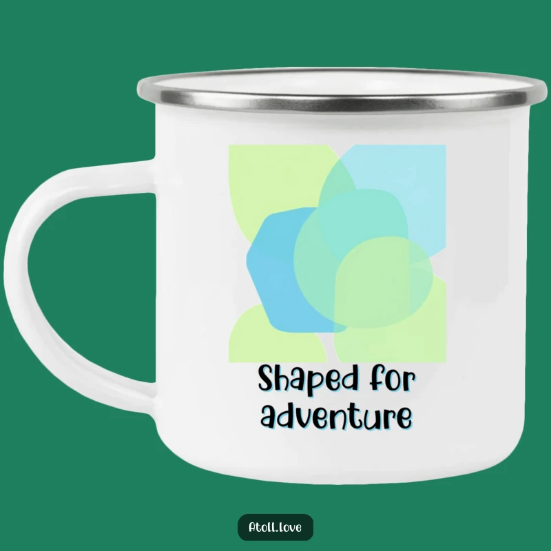 Funny Geometric Ocean Camping Mug: Abstract Art for Adventures