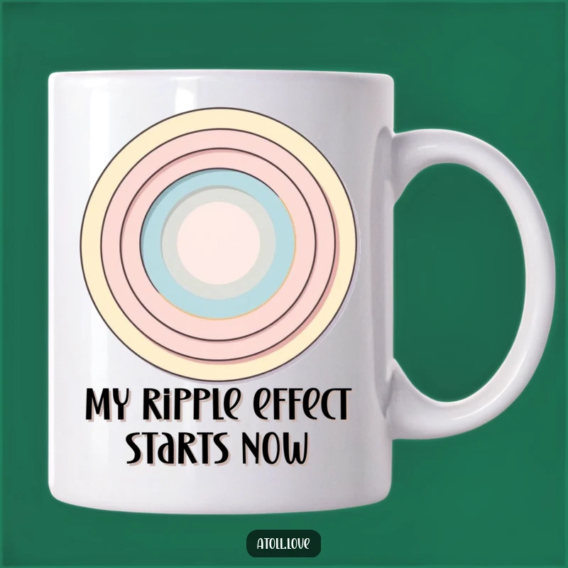 Funny Concentric Rings Mug: Minimalist Art, Perfect Funny Gift for Thoughtful Souls