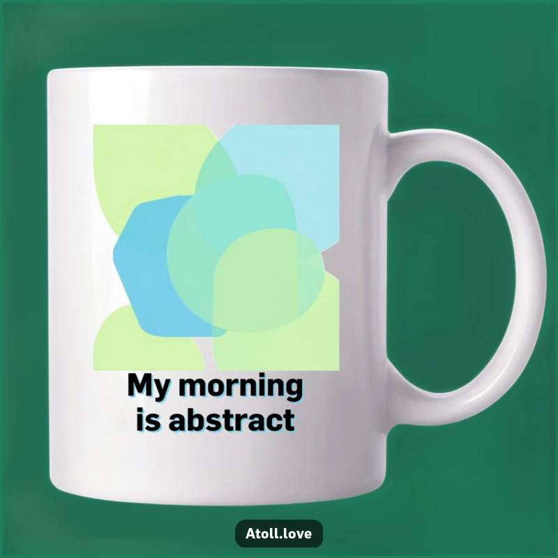 Funny Geometric Ocean Mug: Vibrant Abstract Art Gift for Art Lovers