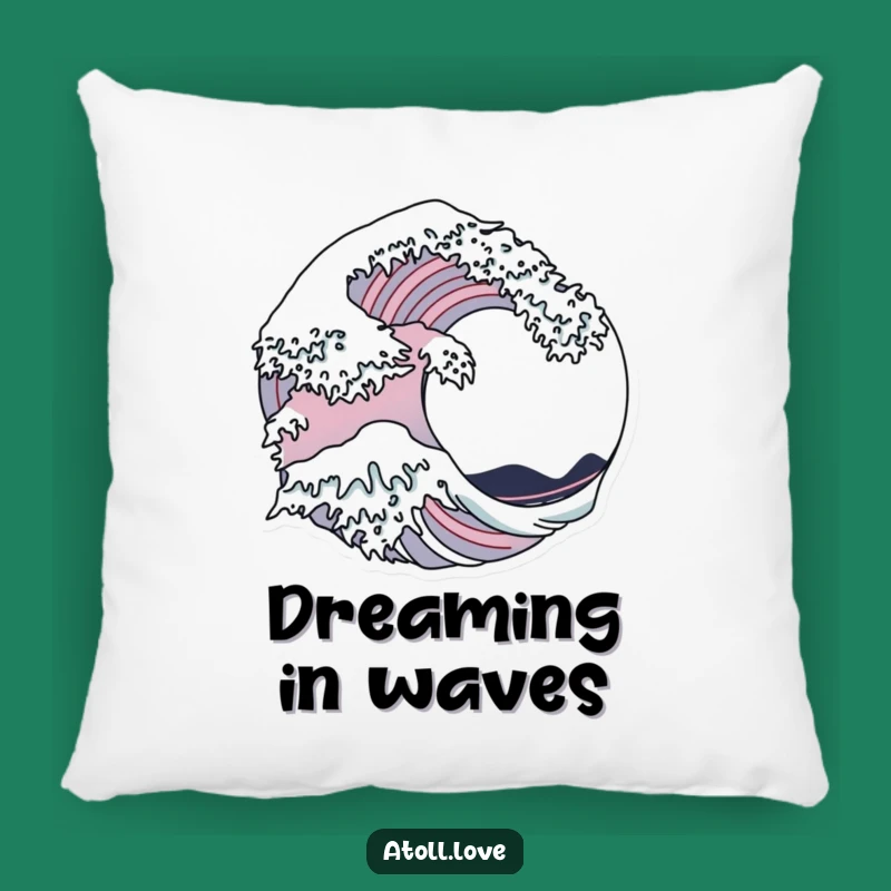 Funny Wave Architecture Pillow - Artistic Accent for Cozy Spaces