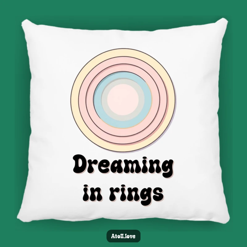 Funny Concentric Rings Pillow: Soft Minimalist Decor, Comforting Funny Gift for Any Room
