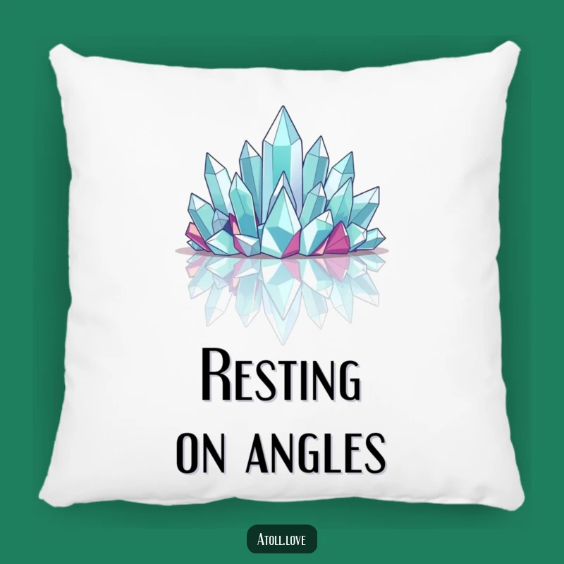 Funny Crystalline Structure Pillow - Artistic Geometric Accent & Cozy Gift