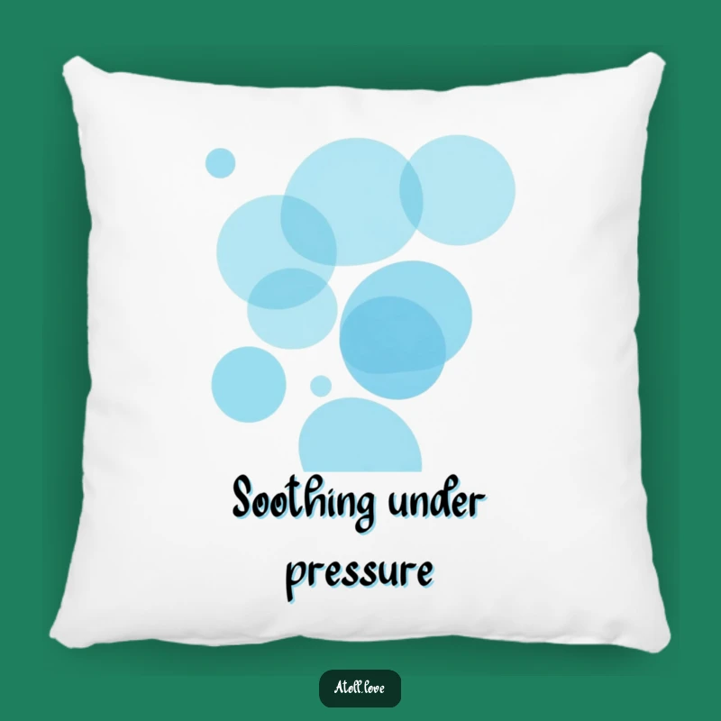 Funny Ocean Circles Pillow - Cozy Blue Art Cushion Gift for Relaxation