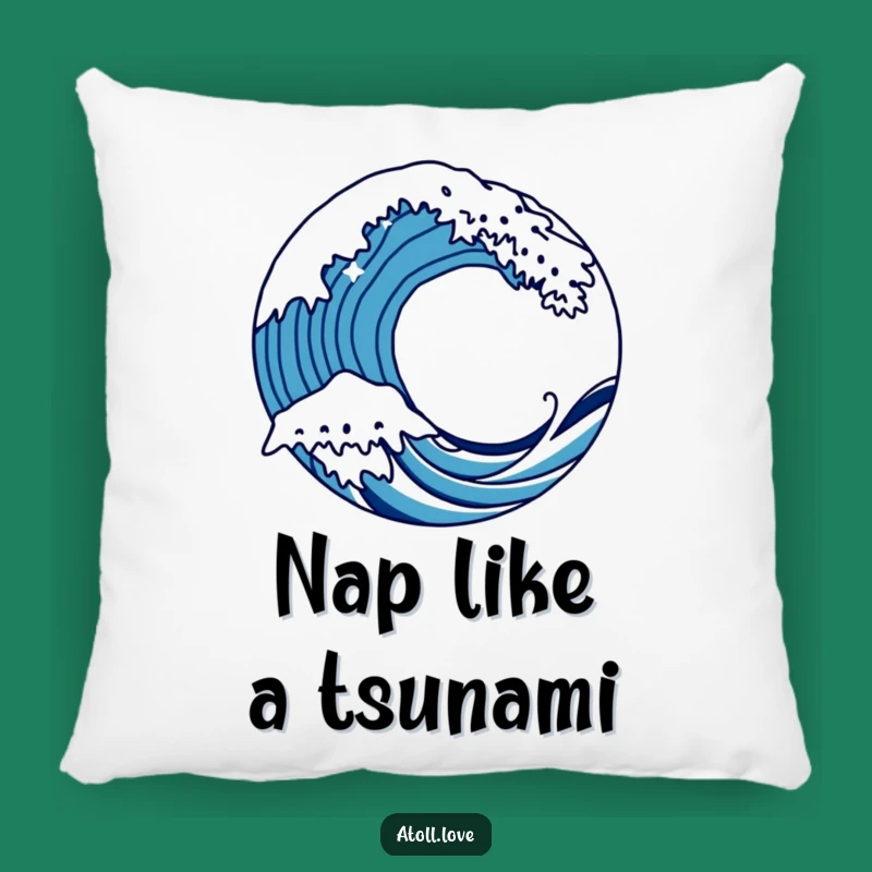 Funny Wave Pillow - Bold Art Cushion Gift for Dynamic Comfort