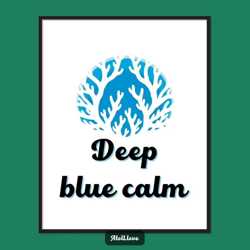 Funny Coral Digital Art: Printable Ocean Decor, Instant Funny Gift