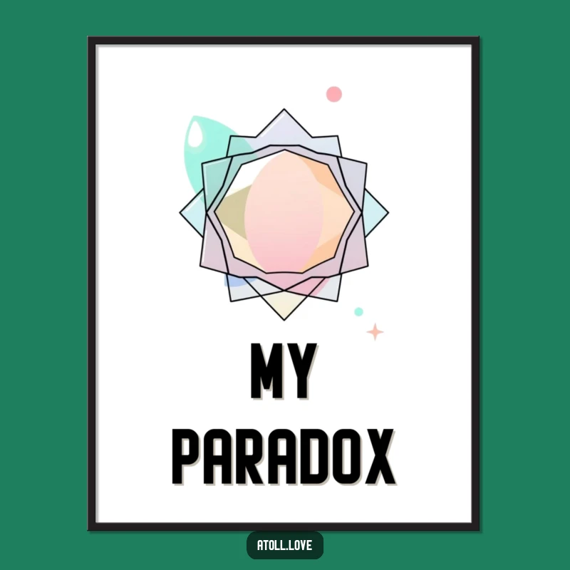 Funny Abstract Digital Art, Organic & Geometric Fusion, Instant Modern Decor Gift