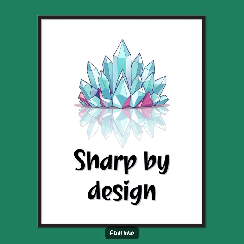 Funny Crystalline Structure Digital Art - Instant Geometric Download for Your Walls