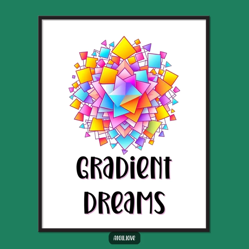 Funny Gradient Network Digital Art - Instant Download for Colorful Decor
