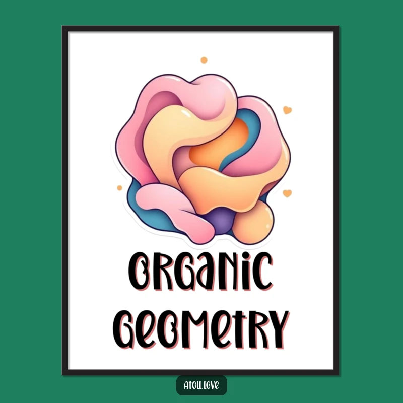 Funny Organic Geometric Digital Art - Instant Download for Abstract Decor