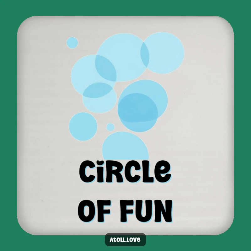 Funny Ocean Circles Coasters - Blue Art Gifts for Artistic Tables