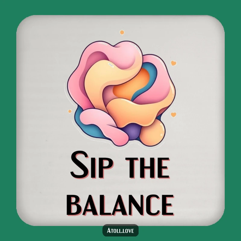 Funny Organic Geometric Coasters - Protect Surfaces with Artistic Balance