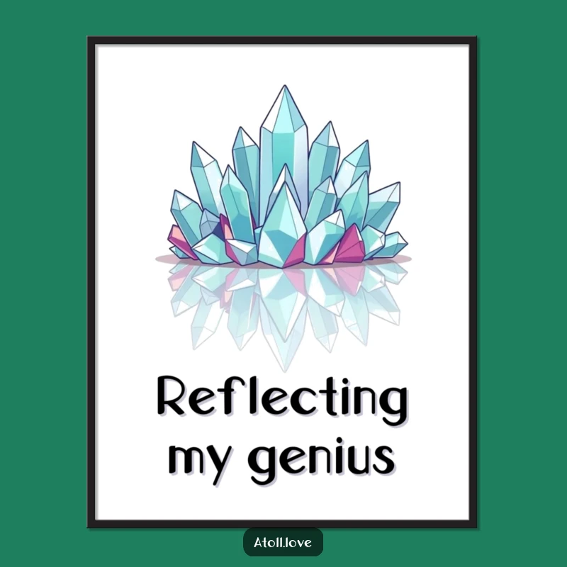 Funny Crystalline Structure Poster - Stunning Geometric Art Print for Wall Decor