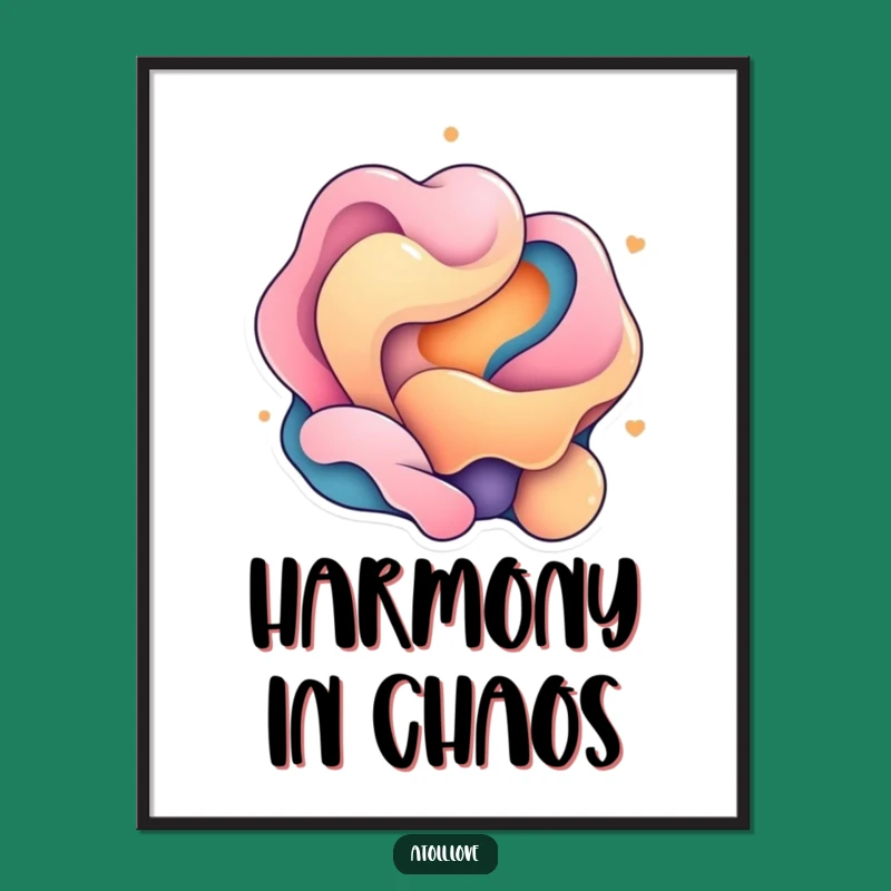 Funny Organic Geometric Poster - Striking Abstract Art for Your Walls