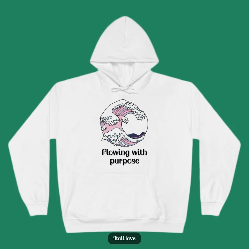 Funny Wave Architecture Hoodie - Cozy Fusion Wear & Artistic Gift