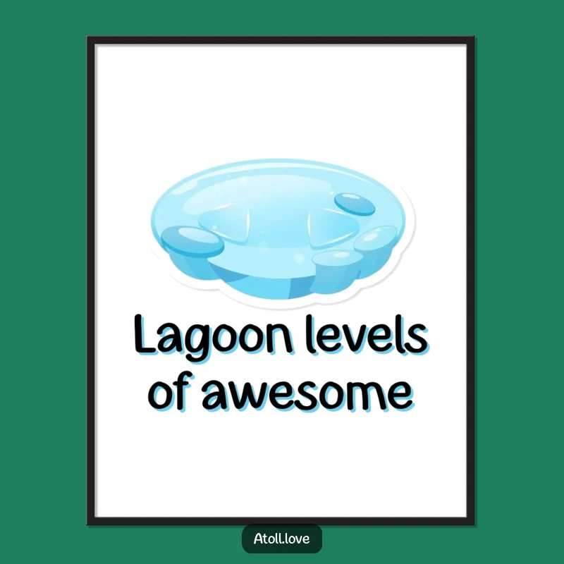 Free Printable Wall Art: Minimalist Lagoon Vibes - Funny Blue Gradient Decor