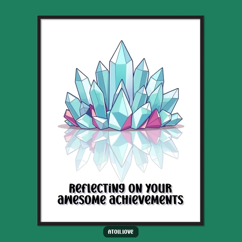 Free Printable Wall Art: Abstract Crystal Structure Decor, Modern AI Download!