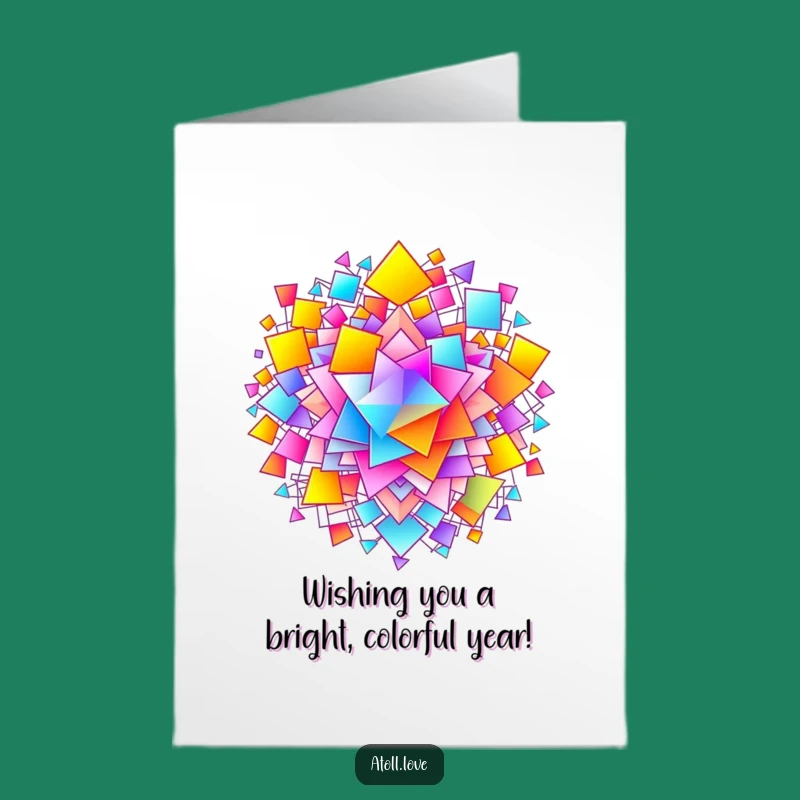 Free Printable Birthday Card: Gradient Network Fun, AI Art Download!