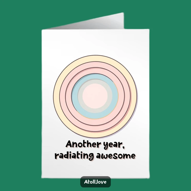 Free Printable Birthday Card: Minimalist Rings, Funny Downloadable Gift for Him or Her
