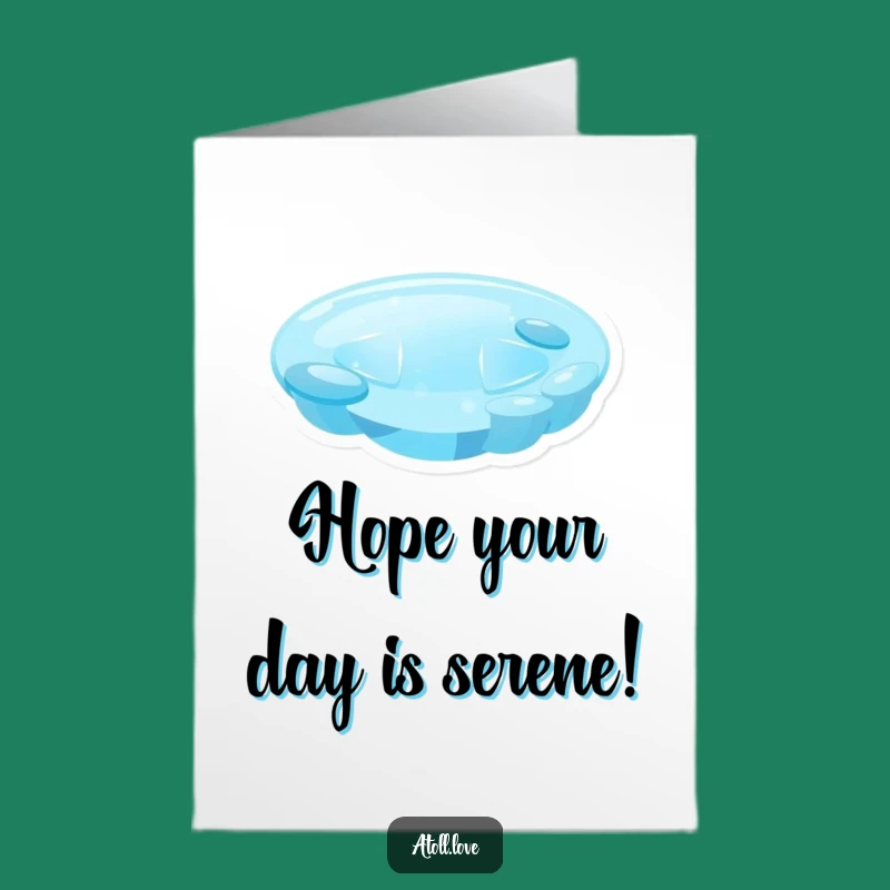 Free Printable Birthday Card: Minimalist Lagoon Bliss - Funny Downloadable Art