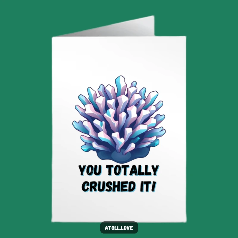 Free Printable Congrats Card: Geometric Reef Splash - Funny Downloadable Art