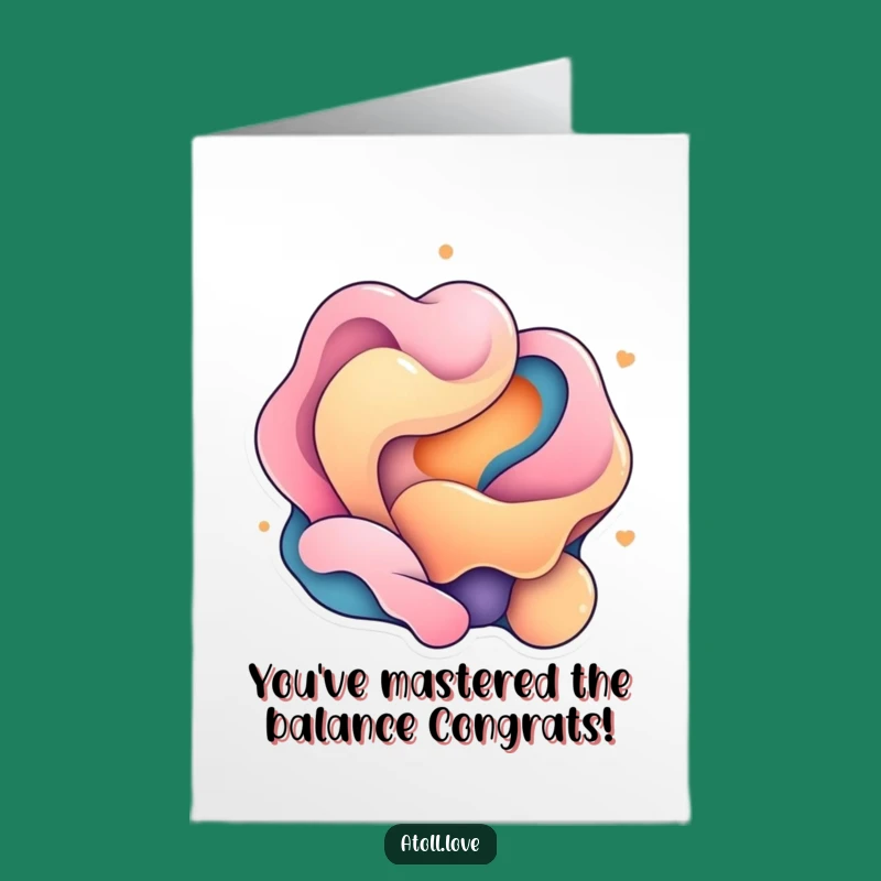Free Printable Congrats Card: Dynamic Shape Contrast, Downloadable Art!