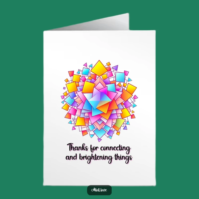 Free Printable Thank You Card: Colorful Network Art, AI Download!