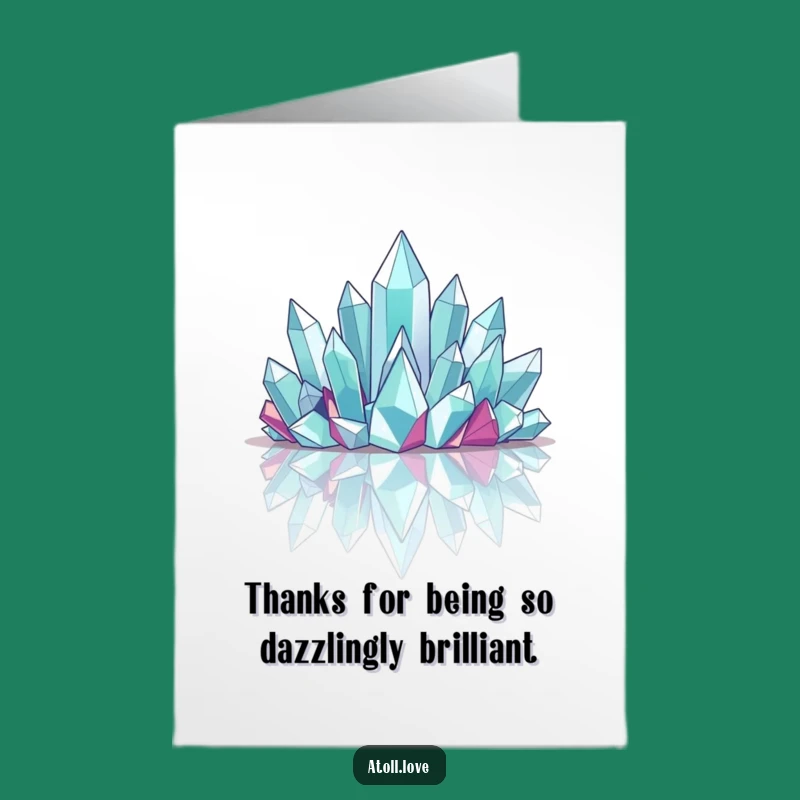 Free Printable Thank You Card: Shimmering Crystal Art, AI Download!