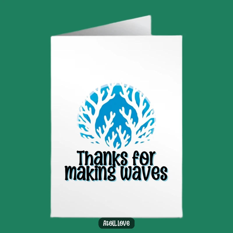 Free Printable Thank You Card: Coral Silhouette, Funny Downloadable Gift of Gratitude