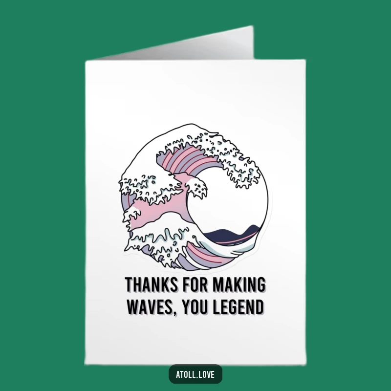 Free Printable Thank You Card: Ocean Meets City, AI Art Download!