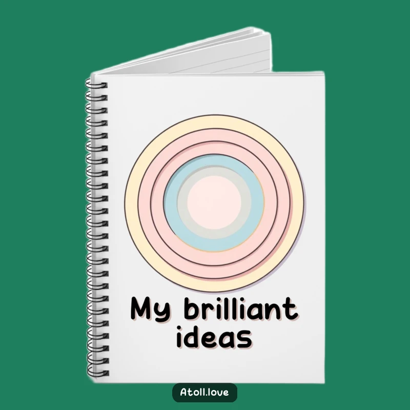 Funny Concentric Rings Notebook: Minimalist Journal, Inspiring Funny Gift for Writers