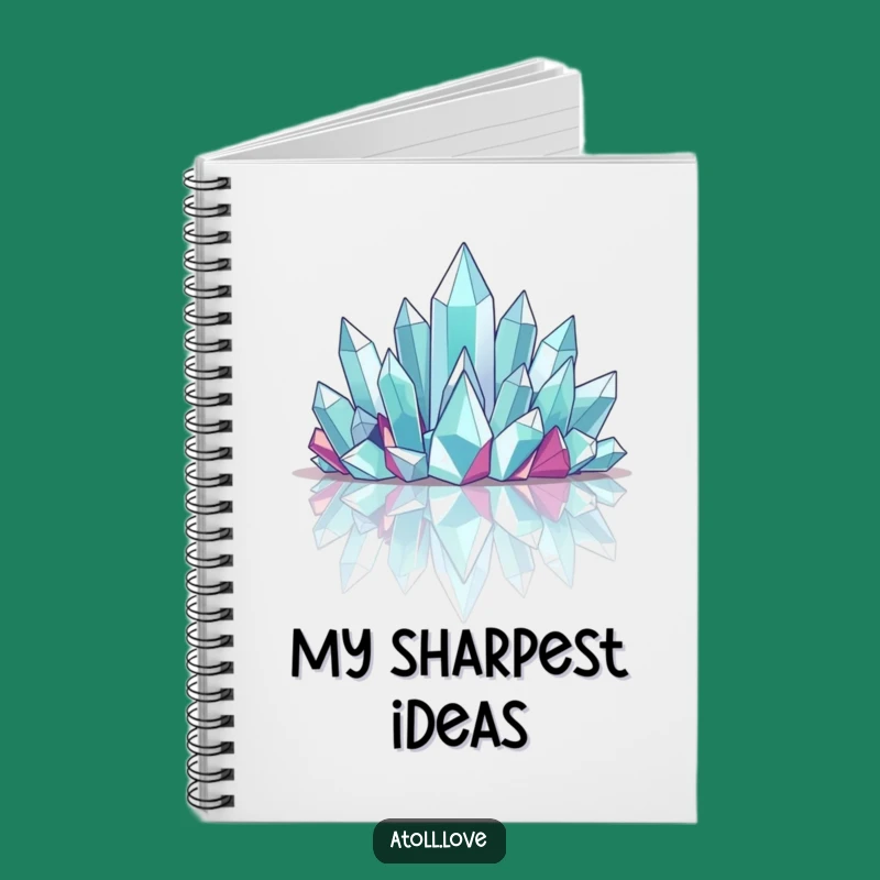Funny Crystalline Structure Notebook - Journal Your Ideas with Geometric Flair