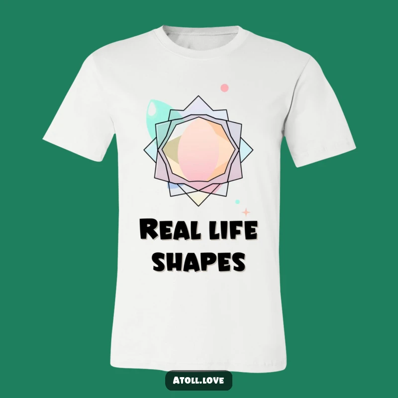 Funny Abstract Art T-Shirt, Organic Shapes Meet Geometry, Modern Style Gift