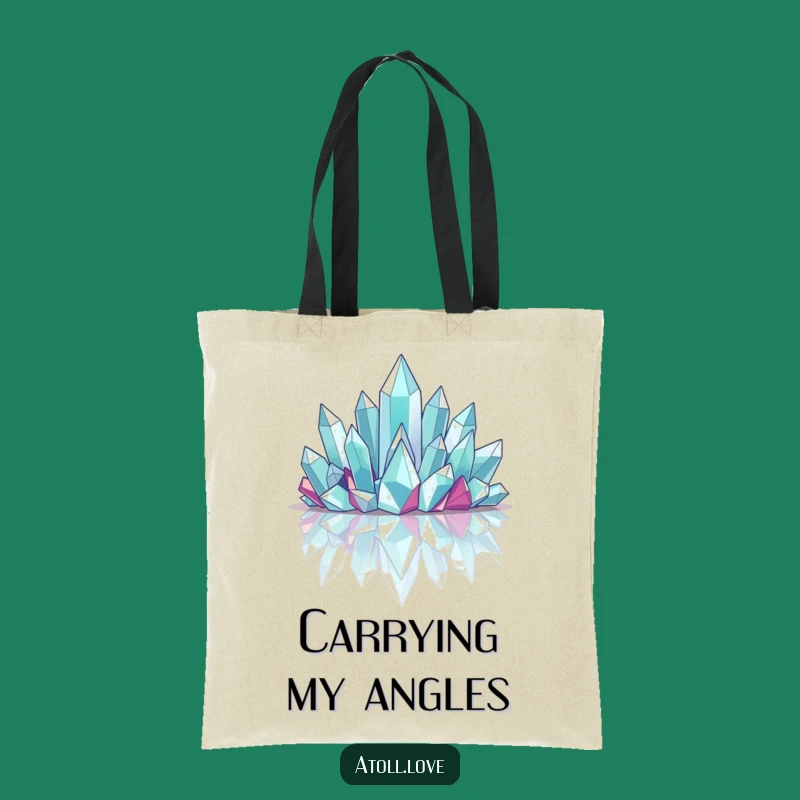 Funny Crystalline Structure Tote Bag - Chic Geometric Accessory & Art Lover Gift