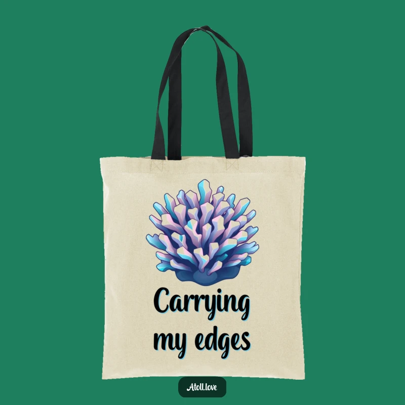 Funny Geometric Reef Tote Bag - Chic Cyan & White Art Carryall Gift