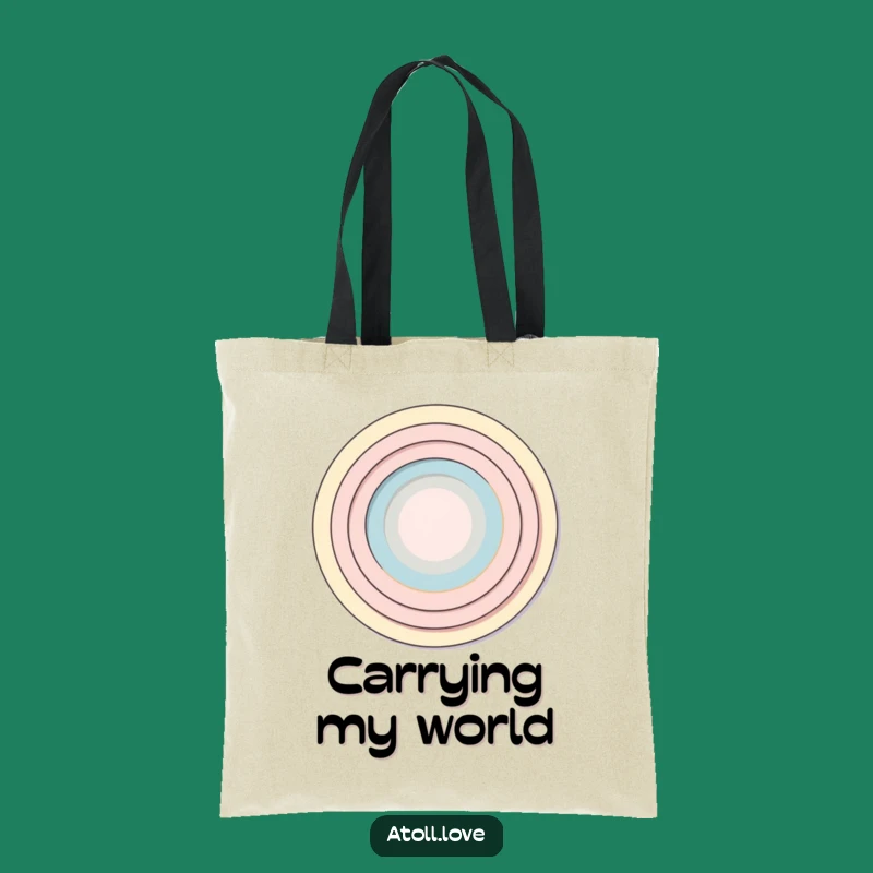 Funny Concentric Rings Tote Bag: Eco-Friendly Minimalist Art, Practical Funny Gift
