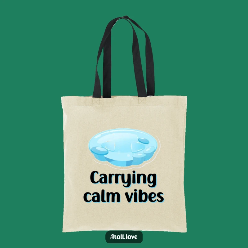 Funny Lagoon Tote Bag - Minimalist Blue Art Carryall Gift for Everyday