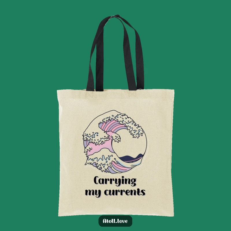 Funny Wave Architecture Tote Bag - Stylish Carryall for Art & Design Lovers