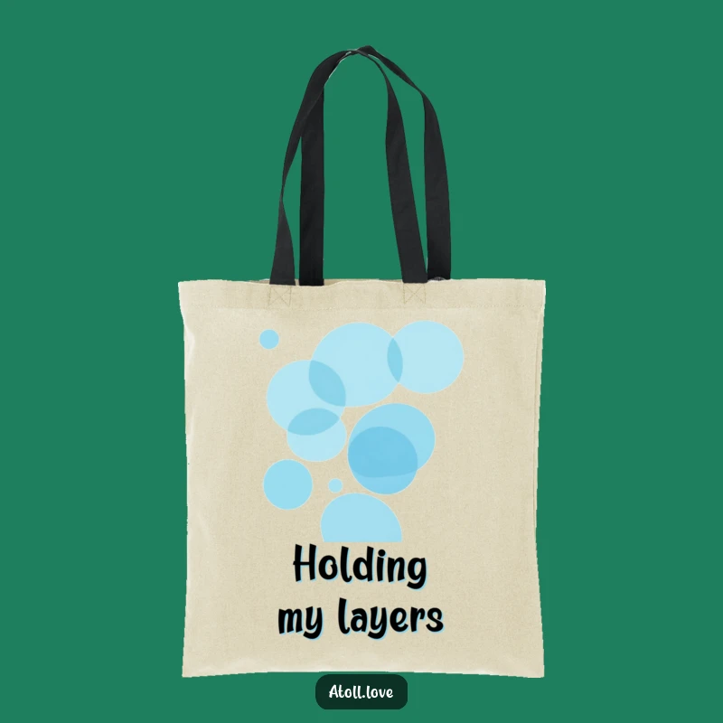 Funny Ocean Circles Tote Bag - Blue Art Carryall Gift for Style